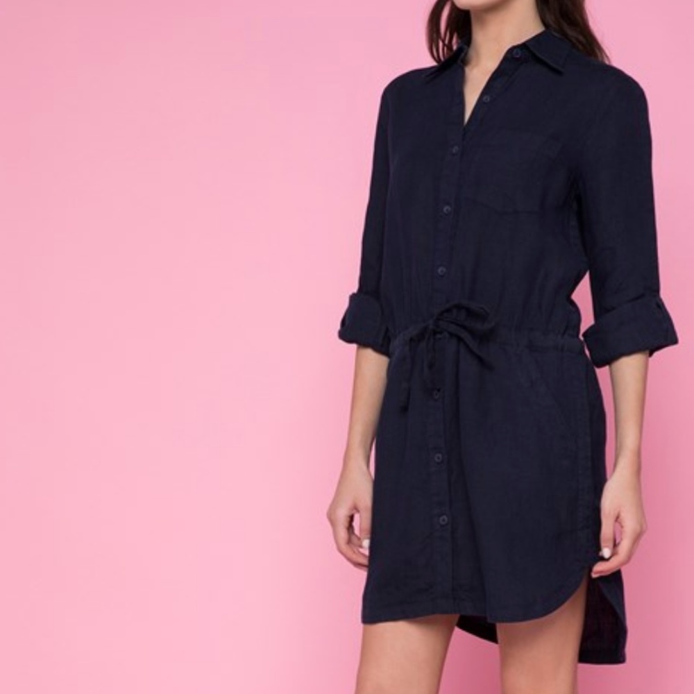 Juicy Couture Black Label Linen Hi-Low Shirt Dress